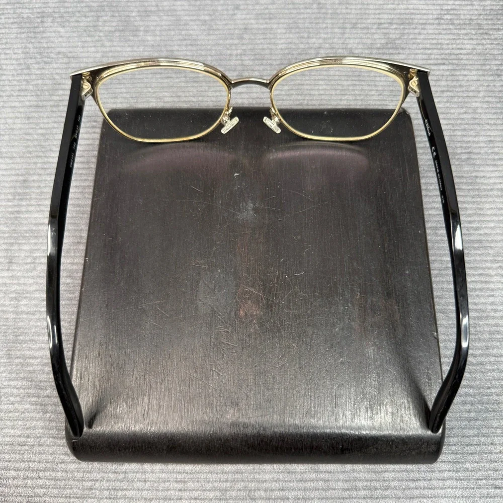 Chloe‎ CE2131 752 Cat Eye Y2K Eyeglasses Black Gold Metal Frame Italy 53-17-140